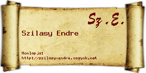 Szilasy Endre névjegykártya